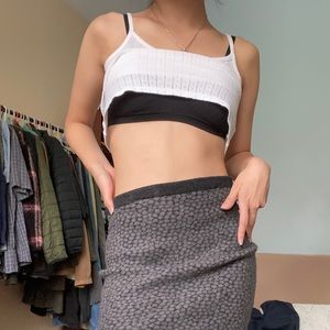 vintage wool pencil / mini skirt 🐑